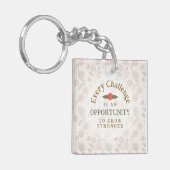 Porte-clés "Grow Stronger" Affirmation Acrylic Keychain (Devant gauche)
