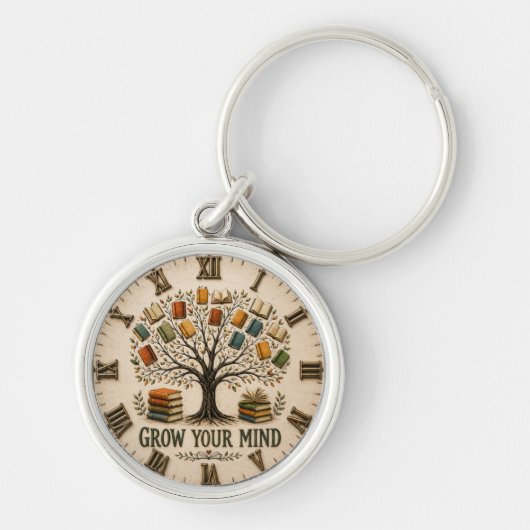 Porte-clés Grow Your Mind Book Reading Teacher Gift (Devant)