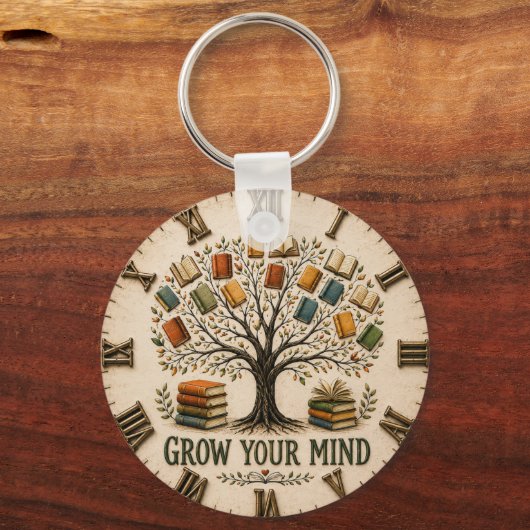 Porte-clés Grow Your Mind Book  Reading Teacher Gift (Recto)