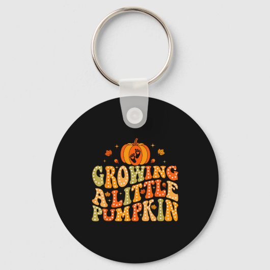 Porte-clés Growing A Little Pumpkin Fall Autumn Pregnancy Tha (Recto)