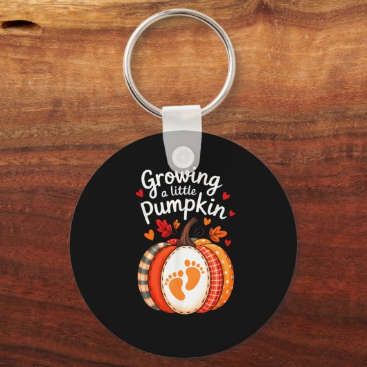 Porte-clés Growing A Little Pumpkin Maternity Pregnancy Thank (Recto)