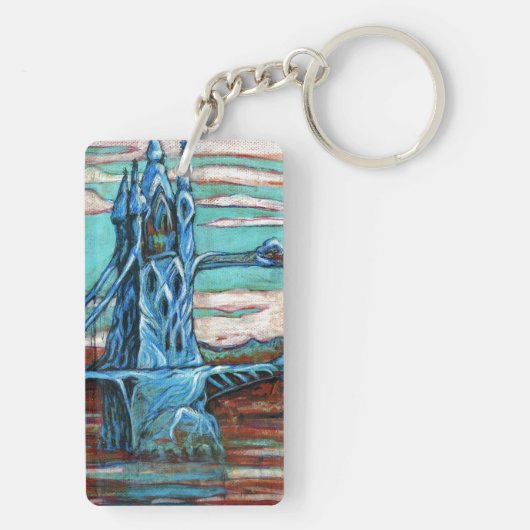 Porte-clés Growing Bridge dans un imaginaire Londres (Dos)