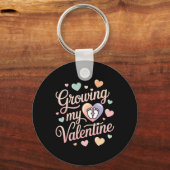 Porte-clés Growing My Valentine By Feet Heart Design (Recto)