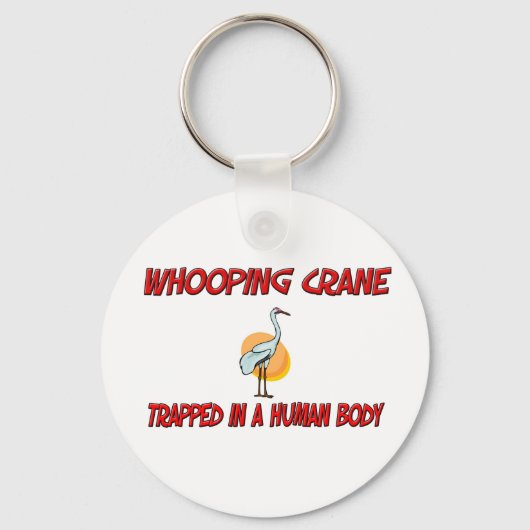 Porte-clés Grue blanche piégée dans un corps humain (Recto)