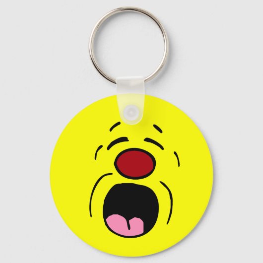 Porte-clés Grumpey à visage rayonnant (Recto)