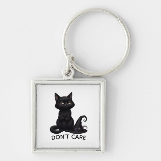 Porte-clés Grumpy Black Cat Halloween (Devant)