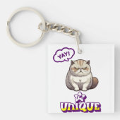 Porte-clés ​Grumpy Cat "YAY! I'm Unique" Funny Fridge Magnet (Devant)