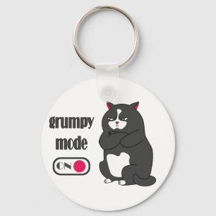 Porte-clés Grumpy mode on funny fat cat