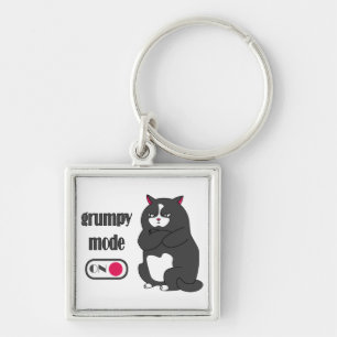 Porte-clés Grumpy mode on funny fat cat