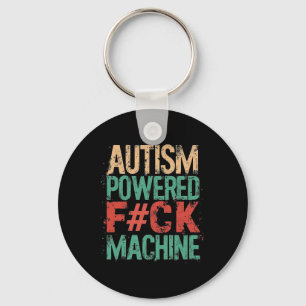 Porte-clés Grunge Autisme Powered F#ck Machine Santé Vêtement