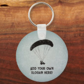 Porte-clés Grunge Look Paraglider, propre texte avant et arri (Recto)