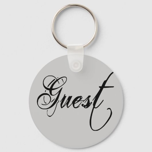 Porte-clés Grunge Naughy Script - Invité Noir (Recto)