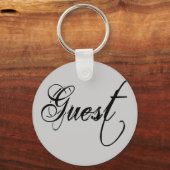 Porte-clés Grunge Naughy Script - Invité Noir (Recto)