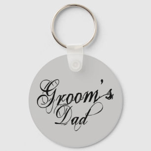 Porte-clés Grunge Naughy Script - Papa de Groom's Black