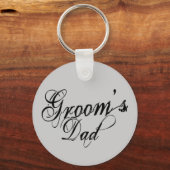 Porte-clés Grunge Naughy Script - Papa de Groom's Black (Recto)