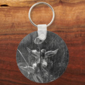 Porte-clés Grunge noir et blanc (Recto)
