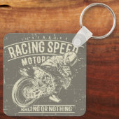 Porte-clés Grunge Retro Motorcycle Design (Verso)