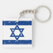 Porte-clés Grungge du drapeau israélien (Dos)