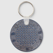 Porte-clés Grungy Metal Telefonica Manhole (Recto)