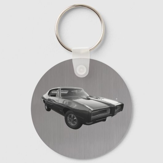 Porte-clés GTO en 1968 acier brossé (Recto)