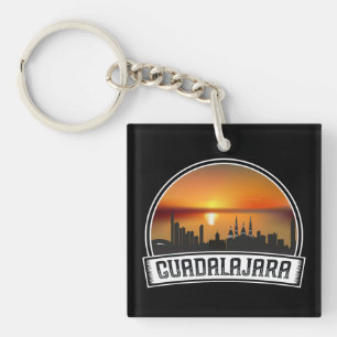 Porte-clés Guadalajara Mexico City View coucher de soleil