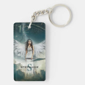 Porte-clés Guardian Angel Prière Monogramme double face (Dos)
