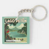 Porte-clés GUATEMALA LAGO PETEN Retro poster (Dos)