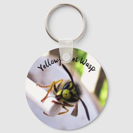 Porte-clés Guêpe Yellowjacket (Vespulae) Visage Mignon (Recto)