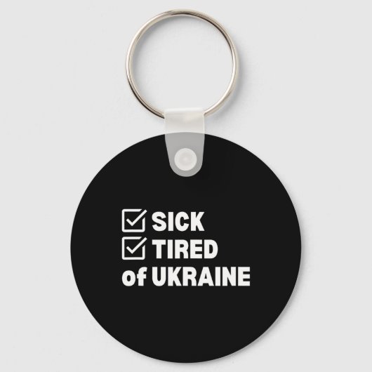 Porte-clés Guerre Envie et Fatigué Ukraine (Recto)