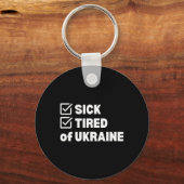 Porte-clés Guerre Envie et Fatigué Ukraine (Recto)