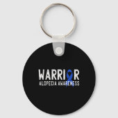 Porte-clés Guerrier Alopecia Awareness Blue AA Ribbon Support (Recto)