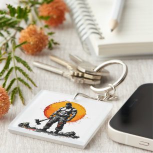 Porte-clés guerrier barbare médiéval fantasyPorte - clé acryl