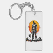 Porte-clés guerrier barbare médiéval imaginaire hummer force (Devant gauche)