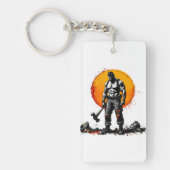 Porte-clés guerrier barbare médiéval imaginaire hummer force (Devant)