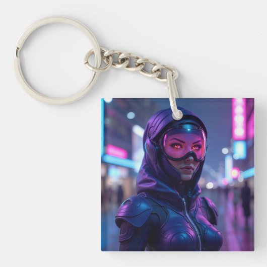 Porte-clés Guerrier Cyberpunk (Devant)