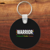 Porte-clés Guerrier de sensibilisation aux déficiences du dév (Recto)