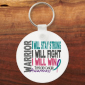 Porte-clés Guerrier du cancer du thyroïde (Recto)