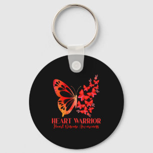 Porte-clés Guerrier du cœur Ruban Rouge Papillon Maladie card