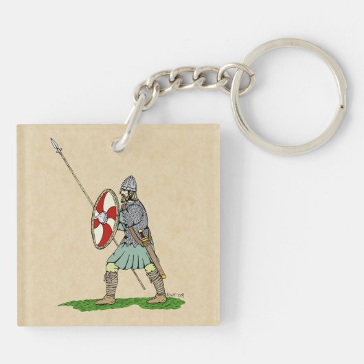 Porte-clés Guerrier médiéval anglais/saxon (Dos)