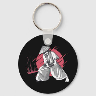 Porte-clés Guerrier samouraï avec Katana