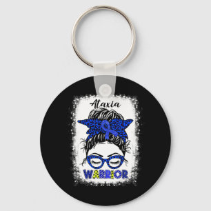 Porte-clés Guerrière Ataxie Chignon Méssy Ruban Bleu Femmes A