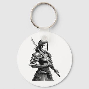 Porte-clés guerrière samouraï japonaise - femme