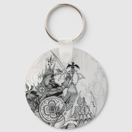 Porte-clés GUERRIERS GOTHIQUES, Chevaliers barbares, Imaginai (Recto)