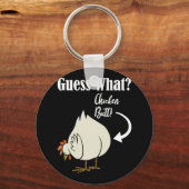 Porte-clés Guess What Chicken Butt! White Design (Recto)