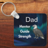 Porte-clés Guide Papa clé pendentif Force & Cœur Aigle (Recto)