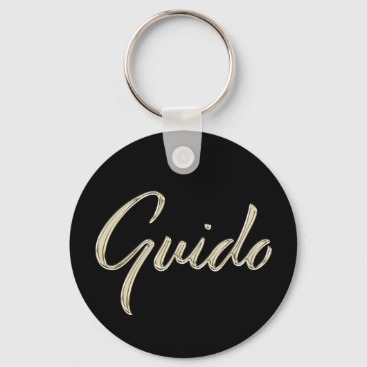 Porte-clés Guido Name whitegold Button (Recto)