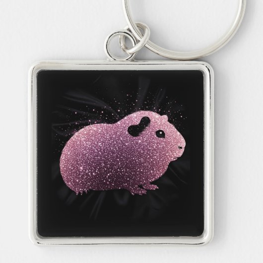 Porte-clés Guinea Pig Keyring Pink Sparkle (Devant)