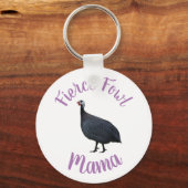Porte-clés Guinée Fowl Mama Porte - clé | #FierceFowl maman (Recto)