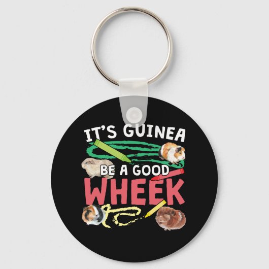 Porte-clés Guinée Pig Pun - Guinée Be Good Wheek (Recto)