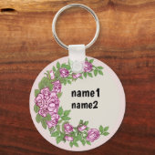 Porte-clés guirlande rose (Recto)
